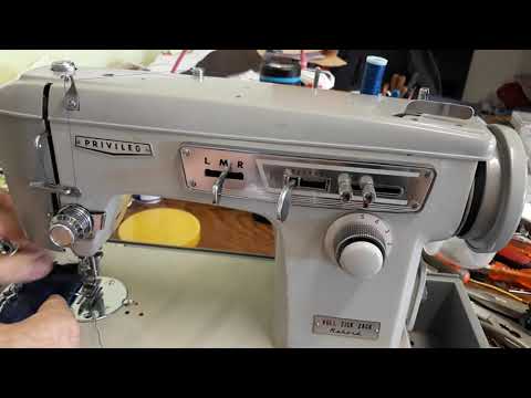 Privileg Nähmaschine voll Zick Zack Modell 888 الجزء الرابع إختبار الخياطة والعمل النهائي للماكينة