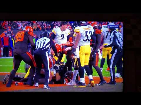 Thursday Night football Fight! Pittsburgh Steelers at Cleveland Browns Fight  FULL VIDEO 4K 11/15/19