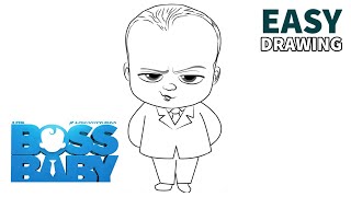 how to draw Boss baby| Easy step by step drawing|draw bossbaby|Boss baby drawing easy for kids