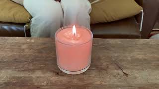 真弓が清めろうそくをつけてみた。