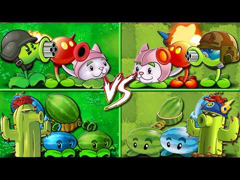Random Team 3 Plants Pvz 1 vs PvZ 2 Battlez - Who Will Win? - Team Plant vs Team Plant