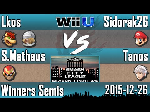SCLS1P2 - Lkos & S.Matheus (Bowser,Sheik & CF) vs Sidorak26 & Tanos (Mario& Robin) - WS - Smash 4