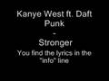 Kanye West ft. Daft Punk - stronger - Lyric 