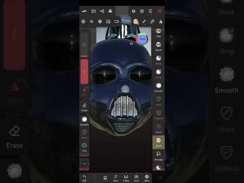 Digital sculpting time lapse of darth vader part 1