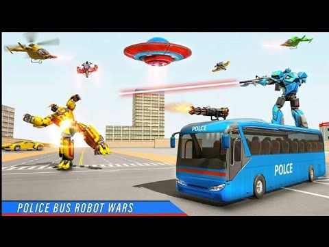 Police Bus Robot Transformation | Robot Car Transform | Chari Games