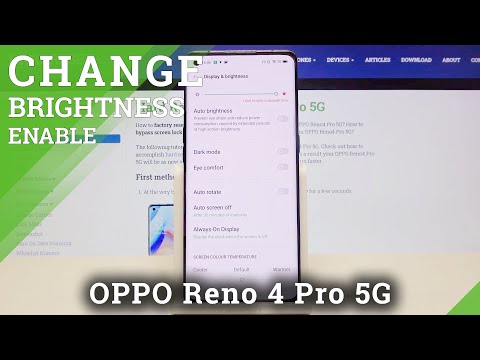 How to Turn On Auto-Brightness – Display Settings in OPPO Reno 4 Pro 5G