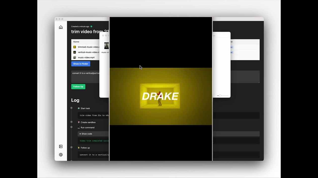 Using Frankenfile AI to edit a video file
