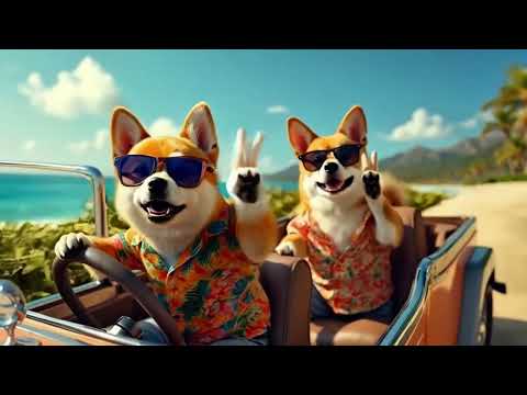 🌴🐾 Cool Shiba Inu Beach Vacation 🐾🌴