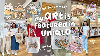 🐱 I Joined My FIRST Art Contest… and I WON?! | UNIQLO Haul, Cat Design + Cute Blind Box Unboxing