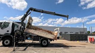 بيع شاحنة قلابة Renault KERAX 370 DXI + TRI BENNE+HIAB 16t/m + 2 EXT - صورة 4 | Autoline SA شاحنة قلابة Renault KERAX 370 DXI + TRI BENNE+HIAB 16t/m + 2 EXT | صورة 4 - Autoline