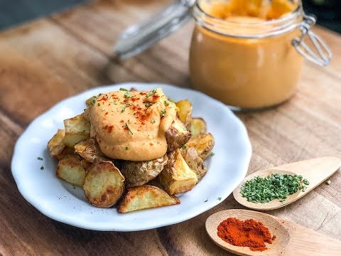 PATATAS MUY CRUJIENTES con mi nueva SALSA SECRETA SALUDABLE!!! | Saboreanda