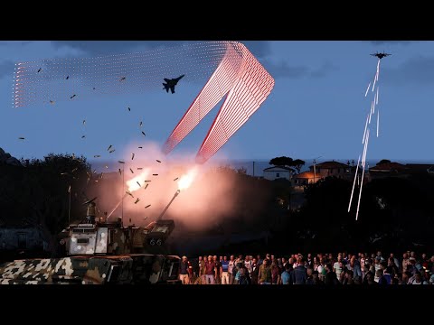Anti-Air Tank vs MiG-29 - Mi-28 - Fighter Jets and Attack Helicopters in Action - AA Simulation
