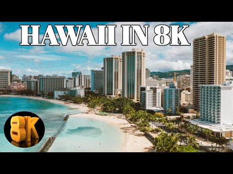 Fly Away to HAWAII in 8K ULTRA HD - Tropical Island Tour with Nature Relaxing Music & Drone Video 8K