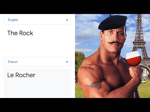 The Rock in different languages meme