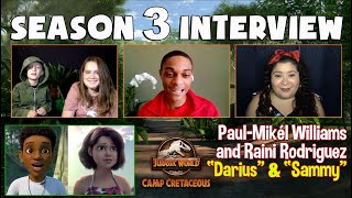 Jurassic World: Camp Cretaceous Cast Interviews Paul-Mikél Williams & Raini Rodriguez - NETFLIX video