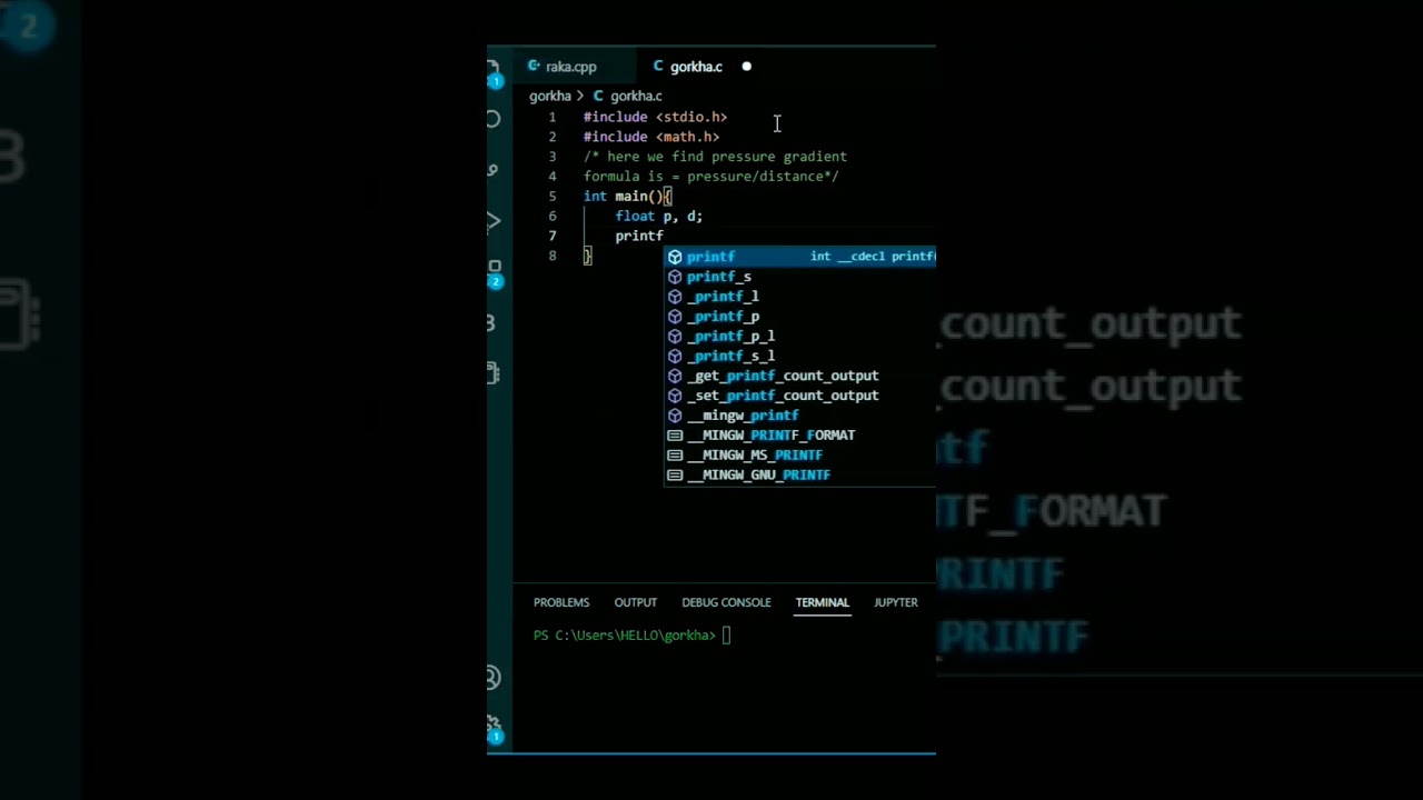 | Pressure😎 gradient | Fluid mechanics | C program🤠 | #coding #programming #physics #hacking 😃