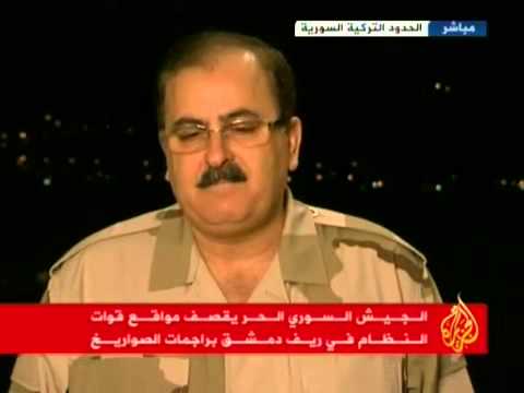 مقابلة تلفزيونية مع اللواء سليم إدريس رئيس هيئة أركان الثورة السورية للتحدث عن وجود حزب الله في سوريا