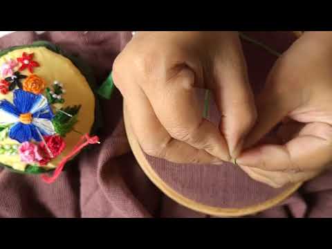 Easy Peasy Hand Embroidery ✋️ easy tutorials ✋️ #flowers #handbroidery #art