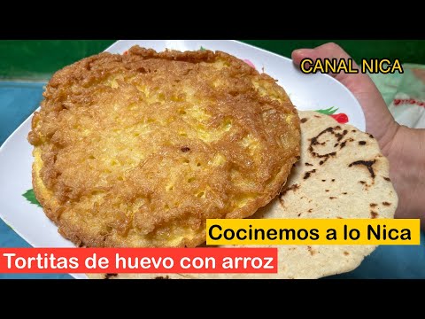 Tortitas de huevo con arroz Nicaragüense