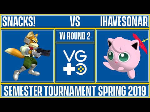 UD Semester Tournament Spring 2019 - Singles - Winners Round 2 - Snacks! (Fox) vs. IHaveSonar (Puff)