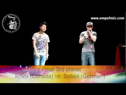 Beatboxing krNfx vs. Babeli Emperor of Mic 2011 Final 3rd place
