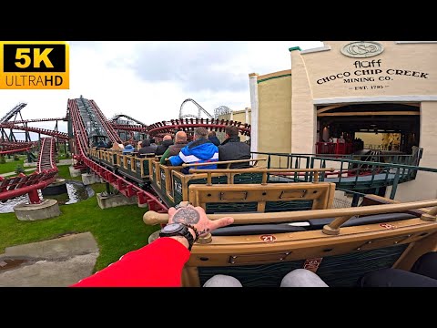 Choco Chip Creek POV 5K Back Row NEW Mine Train: 3 Lift Hills! Energylandia, Poland