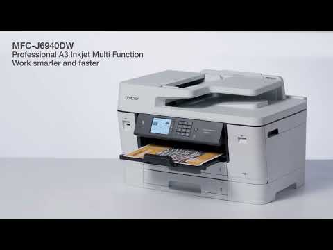 BROTHER MFC-J6940DW rašalinis spausdintuvas 4 viename, A3, DADF, DUPLEX, WIFI, NFC, 2 dėklai, 28 ipm video