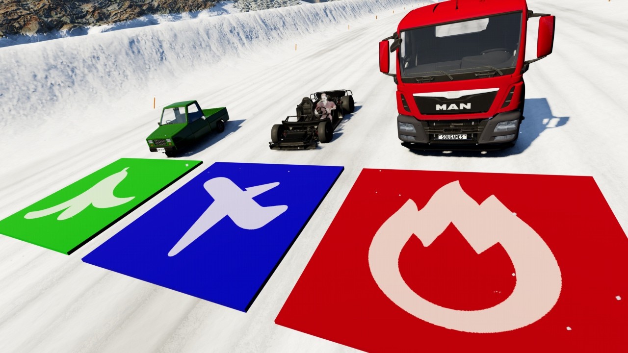 Gimmick Pad Challenge #1 Can You Survive Jumps, Boosts, and Spins? 🥵 BeamNG.drive