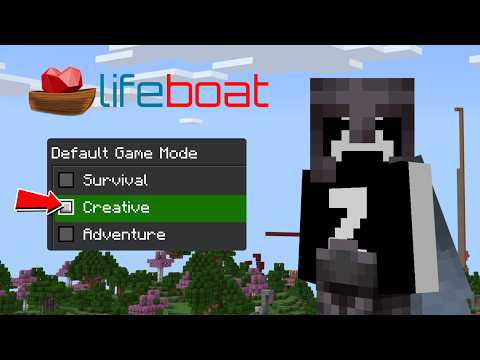 CREATIVE MODE on Lifeboat Survival Minecraft SMP