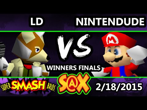 S@X - LD (Fox) Vs. Nintendude (Mario) SS64 Winners Finals - Super Smash Bros.