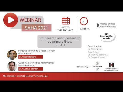 Webinar: Tratamiento antihipertensivo de primera línea. DEBATE