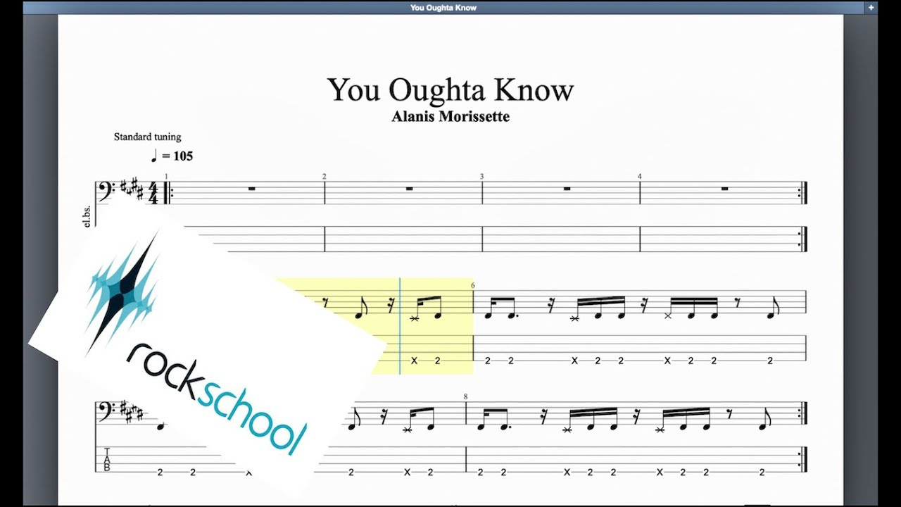 You Oughta Know Rockschool Grade 7 Bass