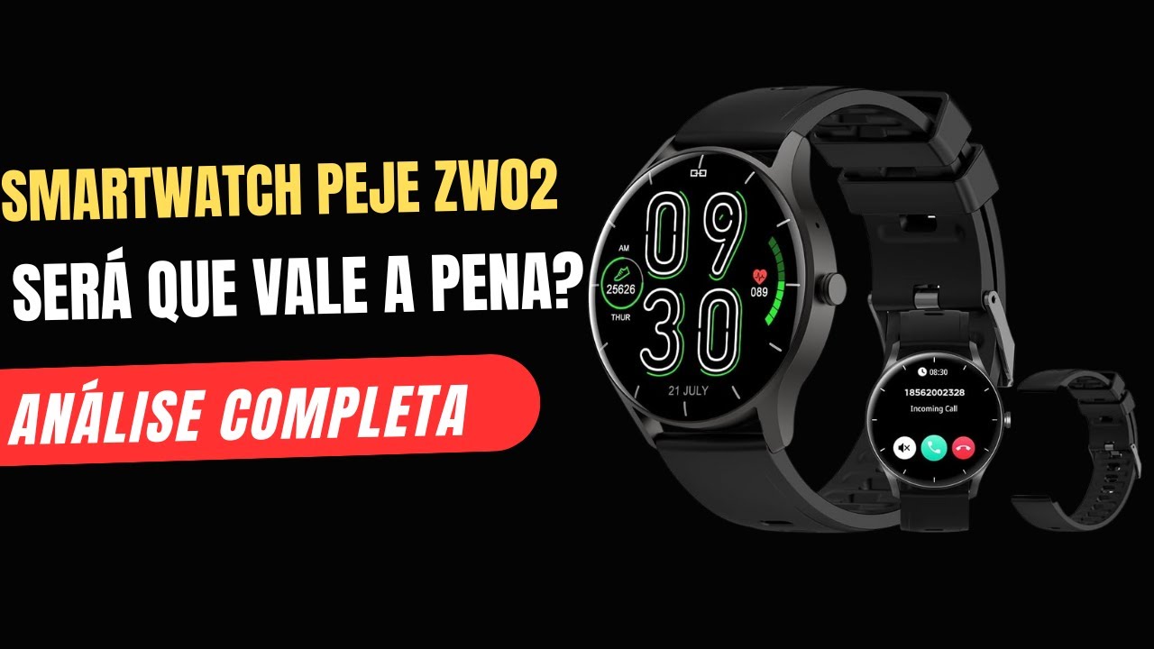 Miniatura da avaliação em vídeo de Smartwatch PEJE ZW13 AMOLED com Chamadas e 123 Modos Esportivos