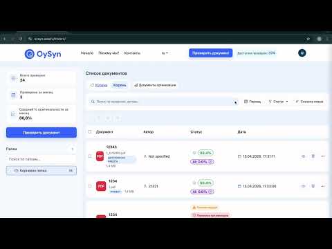 Роли пользователей в OySyn