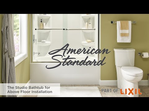 Tina Studio® de 1524 x 813 mm con faldón y desagüe a la derecha integrado // 60 X 32 IN / RIGHT / WHITE // YouTube Video