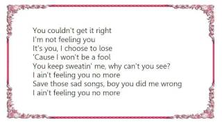 Coko - I Ain't Feelin You Lyrics
