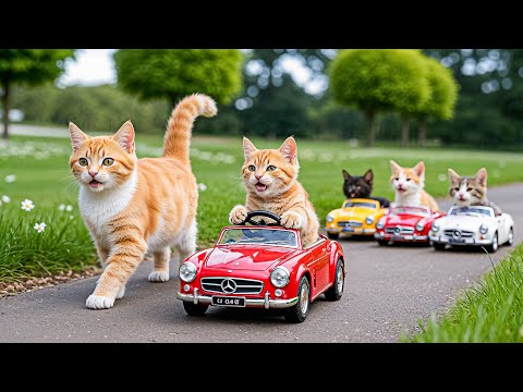 Mama Cat Works Hard at Ice Cream Shop to Buy New Car Toy For Ginger Kitten Heartwarming Story 🐾💙🐱