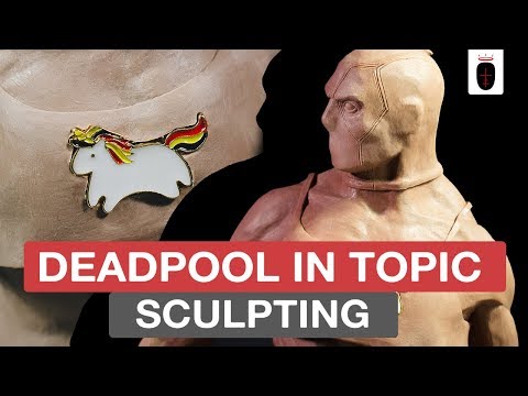 Deadpool sculpting tutorial, Wade Wilson, in clay.