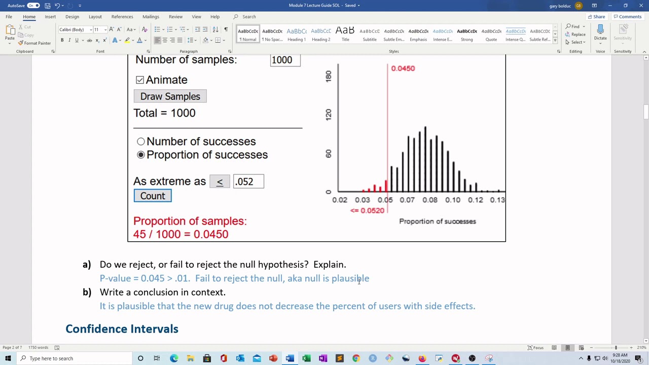 MAT 118 - Study Guide - Module 7