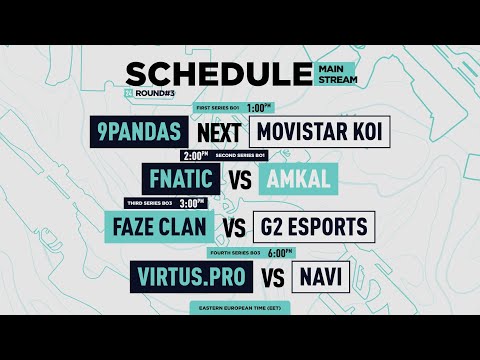 Ronda 3: 9 Pandas vs KOI, fnatic vs AMKAL, SAW vs NIP, VP vs NaVi | RMR Europa A | PGL Major