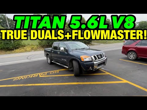 2015 Nissan Titan 5.6L V8 TRUE DUAL EXHAUST w/ FLOWMASTER SUPER 10!