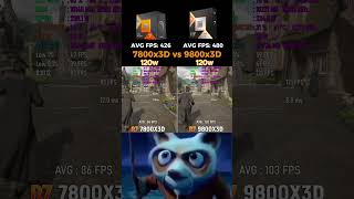 7800x3D vs 9800x3D #pc #pcbuilding #gaming #gamingpc #amdcpu #amd #nvidia #gpu #cpu