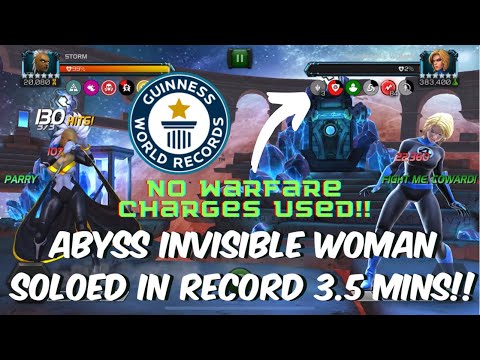Storm Solos Abyss Invisble Woman in World Record Time! | Marvel Contest of Champions