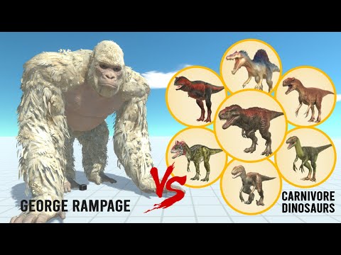 GEORGE RAMPAGE vs Dinosaurs - Animal Revolt Battle Simulator
