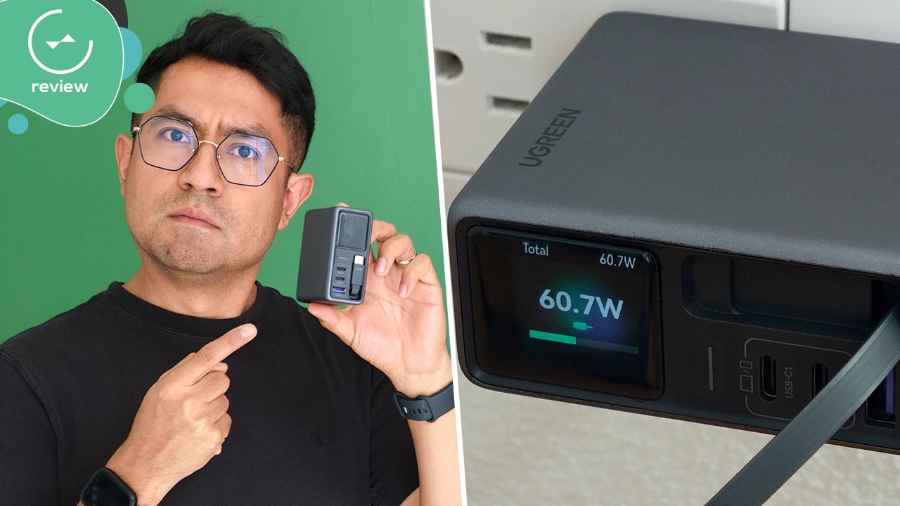 CARGADOR CON WIFI: UGREEN Nexode Pro 160W con pantalla y cable retráctil