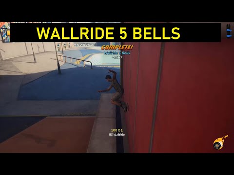 How to "Wallride 5 Bells" School GOAL Challenge 5 bells Location Guide - Tony Hawk Pro Skater 1&2