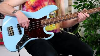 Video thumbnail for Vintage ReIssued VJ74LB Bass ~ Laguna Blue by Vintage Guitars