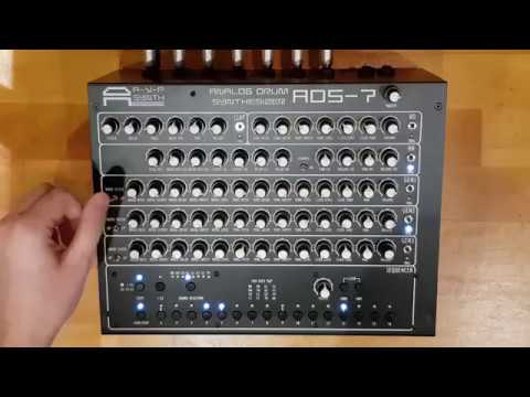 AVP Synth ADS-7 Analog Drum Synthesizer jamming (no talking)
