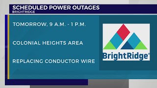 BrightRidge announces planned outages on Sunday morning