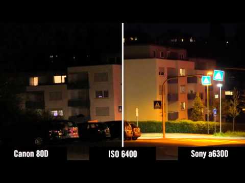 Canon 80D vs Sony a6300 ISO Comparison Low Light Test